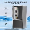 image:imageAntarctic Star 175 Cu Ft French Door Refrigerator Bottom Freezer with BuiltIn Automatic Ice Maker Fast Cooling amp MultiAir Flow Inverter Compressor Stainless Steel VCM LED Touch Display SilverGrey