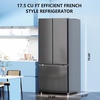 image:imageAntarctic Star 175 Cu Ft French Door Refrigerator Bottom Freezer with BuiltIn Automatic Ice Maker Fast Cooling amp MultiAir Flow Inverter Compressor Stainless Steel VCM LED Touch Display SilverGrey
