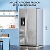 image:imageAntarctic Star 175 Cu Ft French Door Refrigerator Bottom Freezer with BuiltIn Automatic Ice Maker Fast Cooling amp MultiAir Flow Inverter Compressor Stainless Steel VCM LED Touch Display SilverSilver