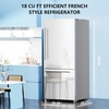 image:imageAntarctic Star 175 Cu Ft French Door Refrigerator Bottom Freezer with BuiltIn Automatic Ice Maker Fast Cooling amp MultiAir Flow Inverter Compressor Stainless Steel VCM LED Touch Display SilverSilver