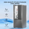 image:imageAntarctic Star 175 Cu Ft French Door Refrigerator Bottom Freezer with BuiltIn Automatic Ice Maker Fast Cooling amp MultiAir Flow Inverter Compressor Stainless Steel VCM LED Touch Display SilverGrey