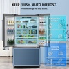 image:imageAntarctic Star 175 Cu Ft French Door Refrigerator Bottom Freezer with BuiltIn Automatic Ice Maker Fast Cooling amp MultiAir Flow Inverter Compressor Stainless Steel VCM LED Touch Display SilverGrey