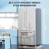 image:imageAntarctic Star 175 Cu Ft French Door Refrigerator Bottom Freezer with BuiltIn Automatic Ice Maker Fast Cooling amp MultiAir Flow Inverter Compressor Stainless Steel VCM LED Touch Display SilverSilver