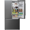 image:imageAntarctic Star 175 Cu Ft French Door Refrigerator Bottom Freezer with BuiltIn Automatic Ice Maker Fast Cooling amp MultiAir Flow Inverter Compressor Stainless Steel VCM LED Touch Display SilverGrey