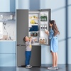 image:imageAntarctic Star 175 Cu Ft French Door Refrigerator Bottom Freezer with BuiltIn Automatic Ice Maker Fast Cooling amp MultiAir Flow Inverter Compressor Stainless Steel VCM LED Touch Display SilverGrey