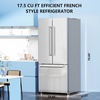 image:imageAntarctic Star 175 Cu Ft French Door Refrigerator Bottom Freezer with BuiltIn Automatic Ice Maker Fast Cooling amp MultiAir Flow Inverter Compressor Stainless Steel VCM LED Touch Display SilverSilver