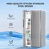 image:imageAntarctic Star 175 Cu Ft French Door Refrigerator Bottom Freezer with BuiltIn Automatic Ice Maker Fast Cooling amp MultiAir Flow Inverter Compressor Stainless Steel VCM LED Touch Display SilverSilver
