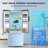 image:imageAntarctic Star 175 Cu Ft French Door Refrigerator Bottom Freezer with BuiltIn Automatic Ice Maker Fast Cooling amp MultiAir Flow Inverter Compressor Stainless Steel VCM LED Touch Display SilverSilver
