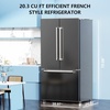 image:imageAntarctic Star 175 Cu Ft French Door Refrigerator Bottom Freezer with BuiltIn Automatic Ice Maker Fast Cooling amp MultiAir Flow Inverter Compressor Stainless Steel VCM LED Touch Display SilverGrey