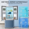 image:imageAntarctic Star 175 Cu Ft French Door Refrigerator Bottom Freezer with BuiltIn Automatic Ice Maker Fast Cooling amp MultiAir Flow Inverter Compressor Stainless Steel VCM LED Touch Display SilverGrey