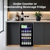 image:imageAntarctic Star Mini Fridge 130 Can Beverage Refrigerator for Soda Beer or Wine Stainless steel door frame for Office or Bar with Adjustable Removable Shelves Silver 31 CuFtBlack