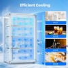 image:imageAntarctic Star Mini Fridge 130 Can Beverage Refrigerator for Soda Beer or Wine Stainless steel door frame for Office or Bar with Adjustable Removable Shelves Silver 31 CuFtBlack