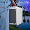 image:imageAntarctic Star Mini Fridge 4 Liter6 Cans Portable Mini Compact Refrigerator with Gaming Light for BedroomCarOffice and Dorm Small Cooler for Cosmetics Beverage and Food BlackColorful White