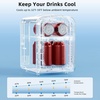 image:imageAntarctic Star Mini Fridge 4 Liter6 Cans Portable Mini Compact Refrigerator with Gaming Light for BedroomCarOffice and Dorm Small Cooler for Cosmetics Beverage and Food BlackColorful White