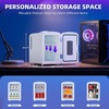 image:imageAntarctic Star Mini Fridge 4 Liter6 Cans Portable Mini Compact Refrigerator with Gaming Light for BedroomCarOffice and Dorm Small Cooler for Cosmetics Beverage and Food BlackColorful White