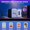 image:imageAntarctic Star Mini Fridge 4 Liter6 Cans Portable Mini Compact Refrigerator with Gaming Light for BedroomCarOffice and Dorm Small Cooler for Cosmetics Beverage and Food BlackMatte Black