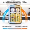 image:imageAntarctic Star Mini Fridge 4 Liter6 Cans Portable Mini Compact Refrigerator with Gaming Light for BedroomCarOffice and Dorm Small Cooler for Cosmetics Beverage and Food BlackBLACK