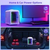 image:imageAntarctic Star Mini Fridge 4 Liter6 Cans Portable Mini Compact Refrigerator with Gaming Light for BedroomCarOffice and Dorm Small Cooler for Cosmetics Beverage and Food BlackColorful White