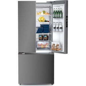 image:imageAntarctic Star 175 Cu Ft French Door Refrigerator Bottom Freezer with BuiltIn Automatic Ice Maker Fast Cooling amp MultiAir Flow Inverter Compressor Stainless Steel VCM LED Touch Display SilverGrey