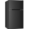 image:imageAntarctic Star Compact Mini Fridge with FreezerDouble Door with Adjustable ThermostatSmall Fridge Removable Shelves for DormOffice25 CuFtBlackBlack