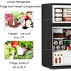image:imageAntarctic Star Compact Mini Fridge with FreezerDouble Door with Adjustable ThermostatSmall Fridge Removable Shelves for DormOffice25 CuFtBlackBlack