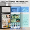 image:imageAntarctic Star Compact Mini Fridge with FreezerDouble Door with Adjustable ThermostatSmall Fridge Removable Shelves for DormOffice25 CuFtBlackBlack