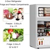 image:imageAntarctic Star Compact Mini Fridge with FreezerDouble Door with Adjustable ThermostatSmall Fridge Removable Shelves for DormOffice25 CuFtBlackGrey
