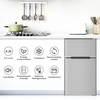 image:imageAntarctic Star Compact Mini Fridge with FreezerDouble Door with Adjustable ThermostatSmall Fridge Removable Shelves for DormOffice25 CuFtBlackGrey