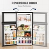 image:imageAntarctic Star Compact Mini Fridge with FreezerDouble Door with Adjustable ThermostatSmall Fridge Removable Shelves for DormOffice25 CuFtBlackSilver