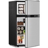 image:imageAntarctic Star Compact Mini Fridge with FreezerDouble Door with Adjustable ThermostatSmall Fridge Removable Shelves for DormOffice25 CuFtBlackSilver