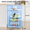 image:imageAntarctic Star Compact Mini Fridge with FreezerDouble Door with Adjustable ThermostatSmall Fridge Removable Shelves for DormOffice25 CuFtBlackWhite