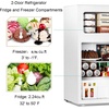 image:imageAntarctic Star Compact Mini Fridge with FreezerDouble Door with Adjustable ThermostatSmall Fridge Removable Shelves for DormOffice25 CuFtBlackWhite