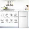 image:imageAntarctic Star Compact Mini Fridge with FreezerDouble Door with Adjustable ThermostatSmall Fridge Removable Shelves for DormOffice25 CuFtBlackWhite