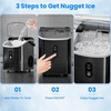 image:imageAntarctic Star Nugget Ice Makers Countertop with AutoCleaning 35lbsDay Portable Sonic Ice Machine with Handle Basket and Scoop for HomeKitchenOfficeCampingStainless Steel BlackStainless steel black