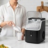 image:imageAntarctic Star Nugget Ice Makers Countertop with AutoCleaning 35lbsDay Portable Sonic Ice Machine with Handle Basket and Scoop for HomeKitchenOfficeCampingStainless Steel BlackBlack