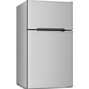 image:imageAntarctic Star Compact Mini Fridge with FreezerDouble Door with Adjustable ThermostatSmall Fridge Removable Shelves for DormOffice25 CuFtBlackGrey