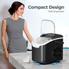 image:imageAntarctic Star Nugget Ice Maker Countertop 44LbDay LED Display Machine  1015Min Fast Ice 2 Sizes EnergySave Portable SelfClean 18L Tank 265Lbs Storage BasketScoop HomeBarRvOfficeBLACK