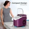 image:imageAntarctic Star Nugget Ice Maker Countertop 44LbDay LED Display Machine  1015Min Fast Ice 2 Sizes EnergySave Portable SelfClean 18L Tank 265Lbs Storage BasketScoop HomeBarRvOfficeDark Purple