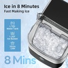 image:imageAntarctic Star Nugget Ice Makers Countertop with Chewable Pellet Ice  35Lbs24H SelfCleaning Sonic Ice Makers OneClick Operation for KitchenParty Stainless Steel Black
