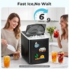 image:imageIce Maker Countertop 9 Bullet Ice in 6mins 27lbs24H 2 Ice Sizes Black  DIY Design SelfCleaning 15L water tank 11lbs ice basket Compact Portable Ice Machine for HomeRVBLACK