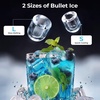 image:imageIce Maker Countertop 9 Bullet Ice in 6mins 27lbs24H 2 Ice Sizes Black  DIY Design SelfCleaning 15L water tank 11lbs ice basket Compact Portable Ice Machine for HomeRVBLACK