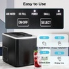 image:imageIce Maker Countertop 9 Bullet Ice in 6mins 27lbs24H 2 Ice Sizes Black  DIY Design SelfCleaning 15L water tank 11lbs ice basket Compact Portable Ice Machine for HomeRVBLACK