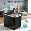image:imageIce Maker Countertop 9 Bullet Ice in 6mins 27lbs24H 2 Ice Sizes Black  DIY Design SelfCleaning 15L water tank 11lbs ice basket Compact Portable Ice Machine for HomeRVBLACK