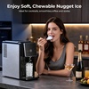 image:imageNugget Ice Maker Countertop with SelfDispensing 33lbs24H  Pebble Sonic Ice SelfCleaning OneClick Operation Compact Portable Stainless Steel Ice Machine for HomeRVBlack