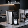 image:imageNugget Ice Maker Countertop with SelfDispensing 33lbs24H  Pebble Sonic Ice SelfCleaning OneClick Operation Compact Portable Stainless Steel Ice Machine for HomeRVBlack