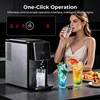 image:imageNugget Ice Maker Countertop with SelfDispensing 33lbs24H  Pebble Sonic Ice SelfCleaning OneClick Operation Compact Portable Stainless Steel Ice Machine for HomeRVBlack