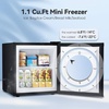 image:imageAntarctic Star 12 CuFt Mini Upright Freezer Compact Refrigerator with Adjustable Thermostat amp Removable Shelves Freestanding Small Freezer for Home Kitchen Office Garage WhiteStainless steel