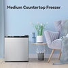 image:imageAntarctic Star 12 CuFt Mini Upright Freezer Compact Refrigerator with Adjustable Thermostat amp Removable Shelves Freestanding Small Freezer for Home Kitchen Office Garage WhiteStainless steel