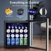 image:imageAntarctic Star Mini Fridge 12 Bottle 48 Can Beverage Refrigerator Cooler with Glass Door for Soda Drinks or WineFreestanding Beverage Fridge for Home and Bar with Adjustable Shelving 13 Cu FtSilver