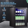 image:imageAntarctic Star Mini Fridge 12 Bottle 48 Can Beverage Refrigerator Cooler with Glass Door for Soda Drinks or WineFreestanding Beverage Fridge for Home and Bar with Adjustable Shelving 13 Cu FtBlack